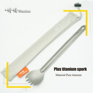 titanium long handle spork