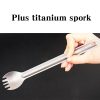 titanium long handle spork