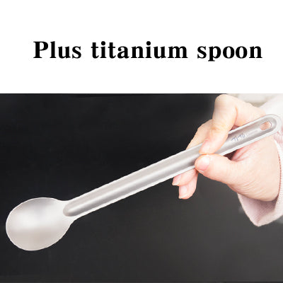 titanium long handle spork