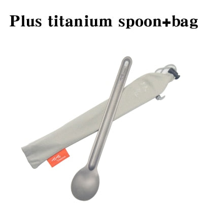 titanium long handle spork