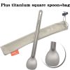 titanium long handle spork