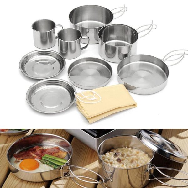 stainless steel backpacking cookware