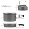 camping backpack outdoor cookware