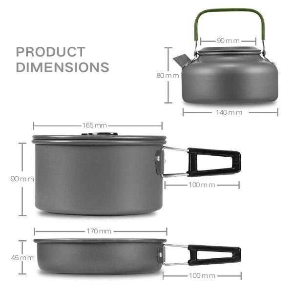 camping backpack outdoor cookware