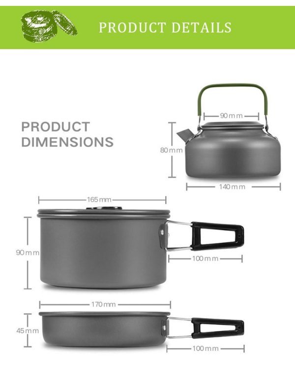 camping backpack outdoor cookware