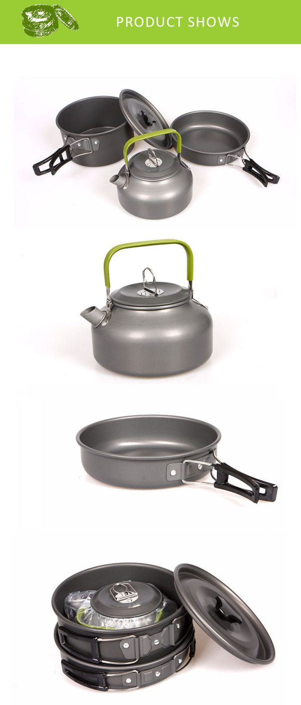 camping backpack outdoor cookware