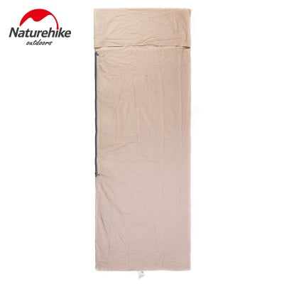 naturehike single double sleeping bag liner envelope ultra light portable cotton sleeping bag liner for outdoor camping