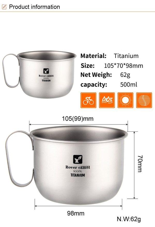 titanium milk cup cookware