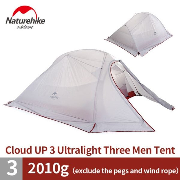 naturehike cloud up series 1 2 3 person camping tent outdoor ultralight camp equipment gear