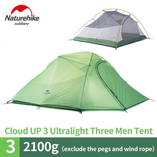 naturehike cloud up series 1 2 3 person camping tent outdoor ultralight camp equipment gear