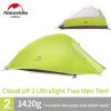 naturehike cloud up series 1 2 3 person camping tent outdoor ultralight camp equipment gear