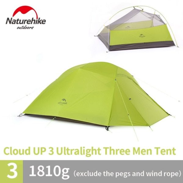 naturehike cloud up series 1 2 3 person camping tent outdoor ultralight camp equipment gear