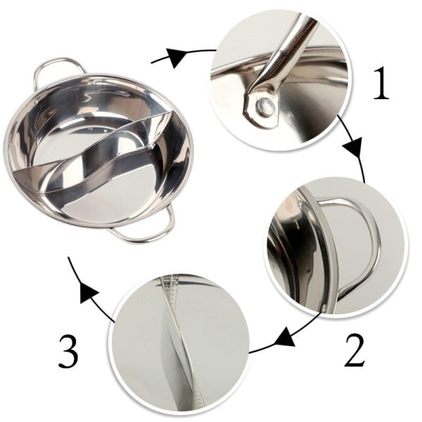 twin divided stainless steel cookware