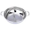 twin divided stainless steel cookware