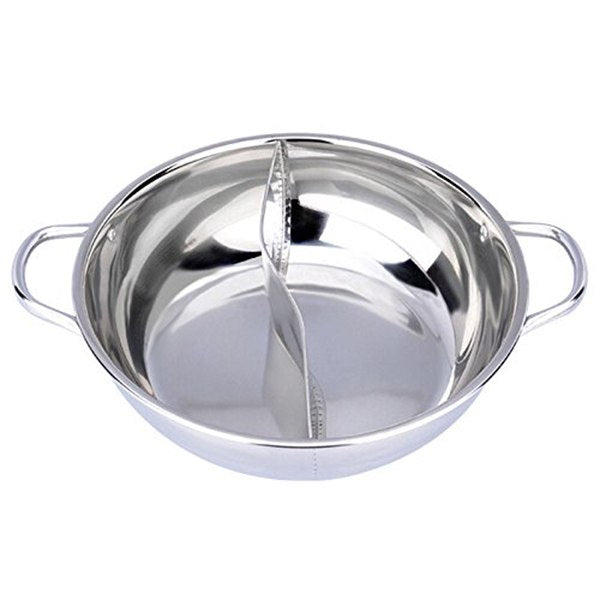 twin divided stainless steel cookware
