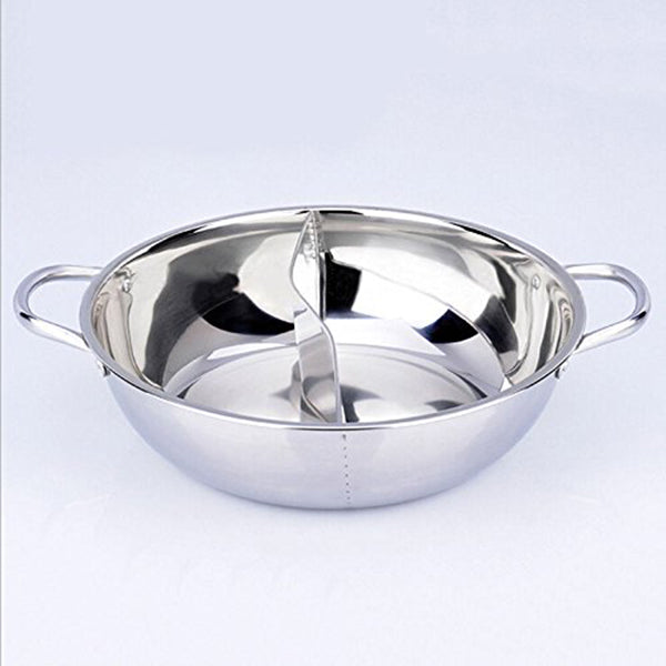 twin divided stainless steel cookware