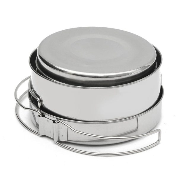 stainless steel outdoor camping cookware