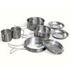 stainless steel outdoor camping cookware