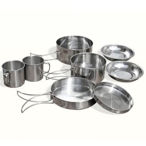 stainless steel outdoor camping cookware
