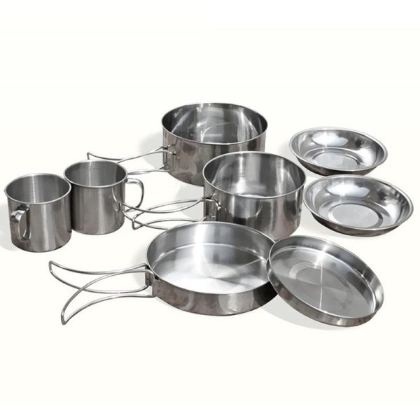 stainless steel outdoor camping cookware