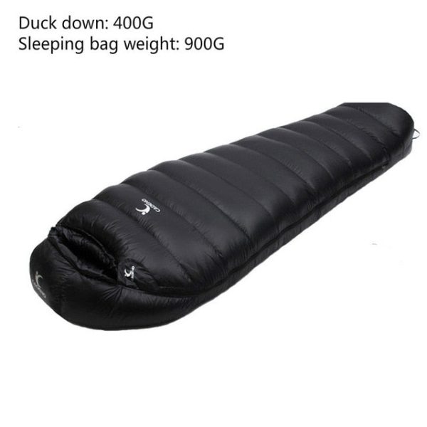 mummy type sleeping bag outdoor ultralight winter autumn white duck down sleeping bag adult camping hiking climbing travel