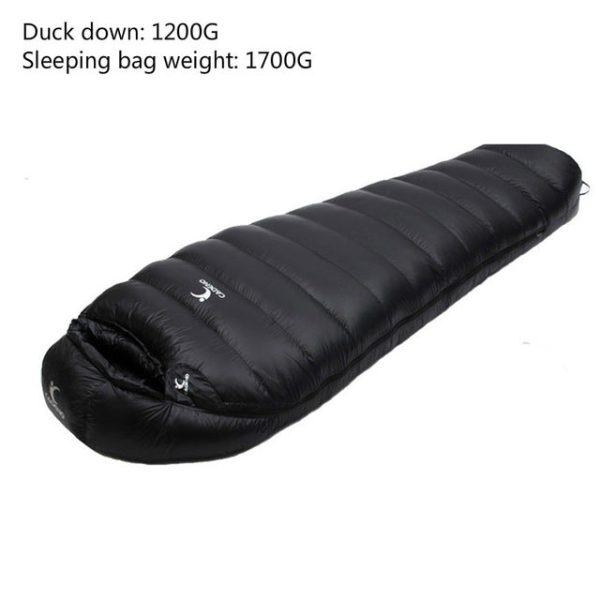 mummy type sleeping bag outdoor ultralight winter autumn white duck down sleeping bag adult camping hiking climbing travel
