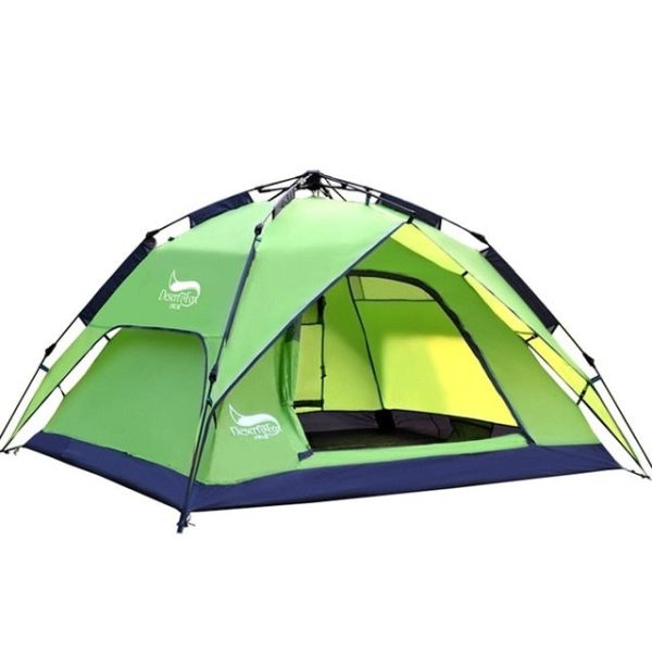 desert&fox automatic tent 3 4 person camping tent,easy instant setup protable backpacking for sun shelter,travelling,hiking
