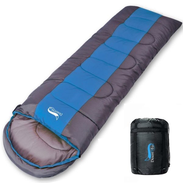 desert&fox camping sleeping bag, lightweight 4 season warm & cold envelope backpacking sleeping bag for outdoor traveling hiking
