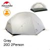 naturehike custom mongar 2 3 person waterproof double layer outdoor tent aluminum rod gray ultralight camping tents mat e ems