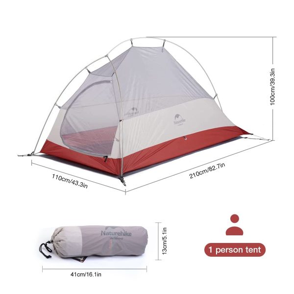 Interior of Cloud Up 1 tent showing mesh walls and space for one person
