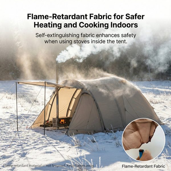 all season family hot camping tent with stove jack