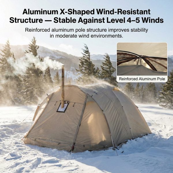 all season family hot camping tent with stove jack