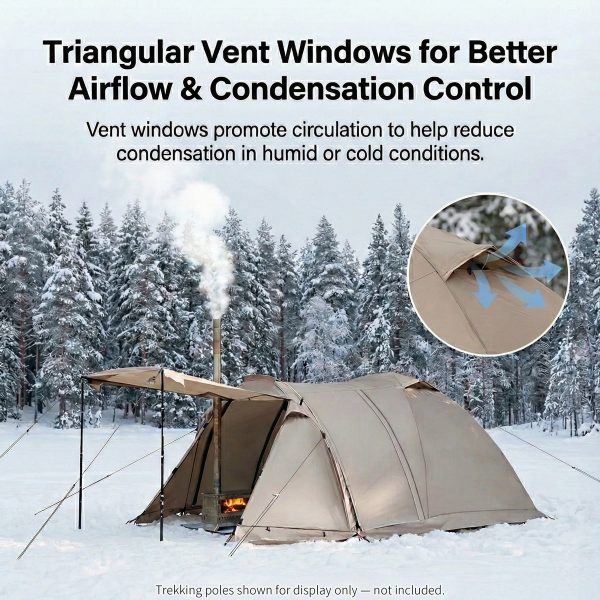 all season family hot camping tent with stove jack