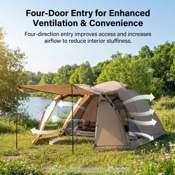 all season family hot camping tent with stove jack