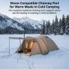 all season family hot camping tent with stove jack