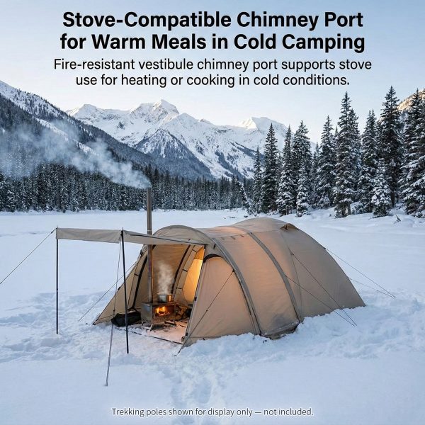all season family hot camping tent with stove jack