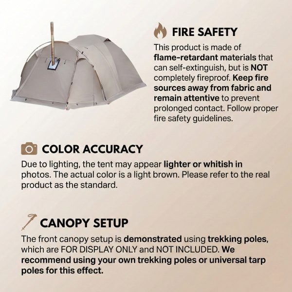 all season family hot camping tent with stove jack
