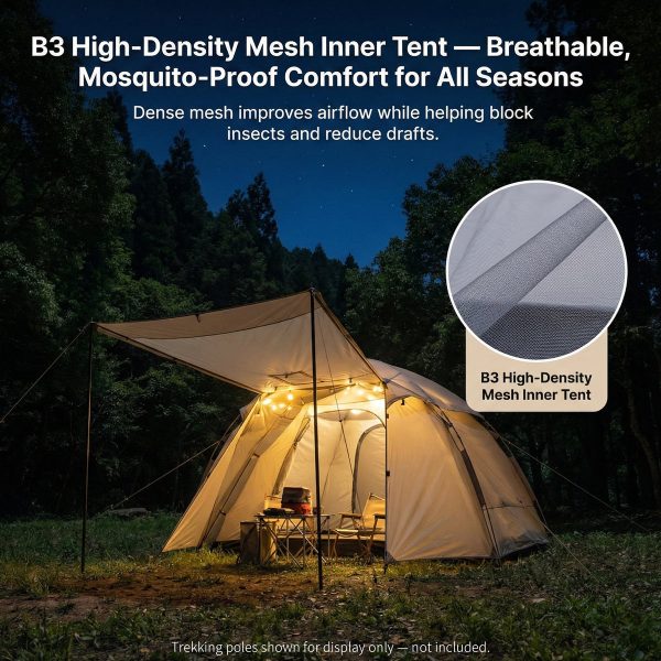 all season family hot camping tent with stove jack