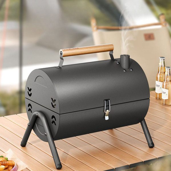 portable table top charcoal grill 3 5 people dual zone roasting for camping & picnics