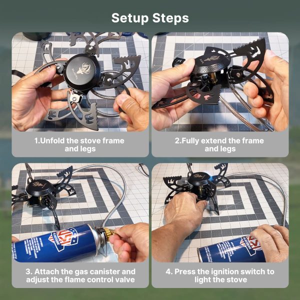 3800w portable windproof camping stove fast boiling outdoor gas burner