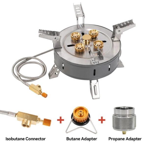 13800w high power camping stove foldable multi head outdoor cooker