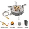 13800w high power camping stove foldable multi head outdoor cooker