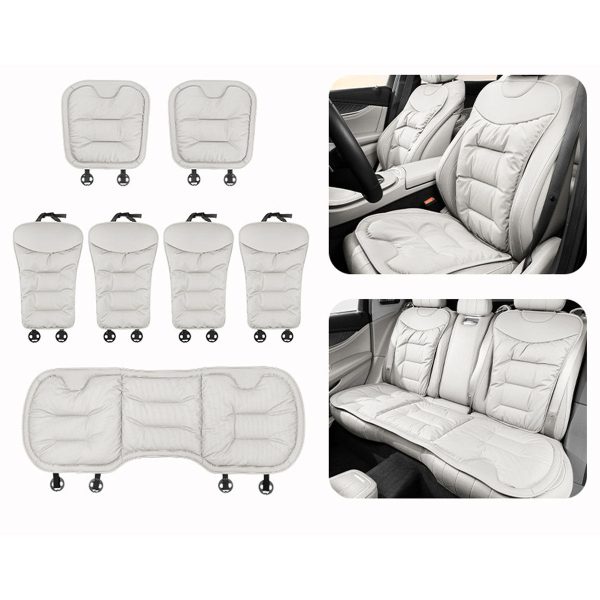premium napa leather car seat cushion breathable universal seat protector with anti slip backing