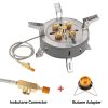 13800w high power camping stove foldable multi head outdoor cooker