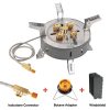 13800w high power camping stove foldable multi head outdoor cooker