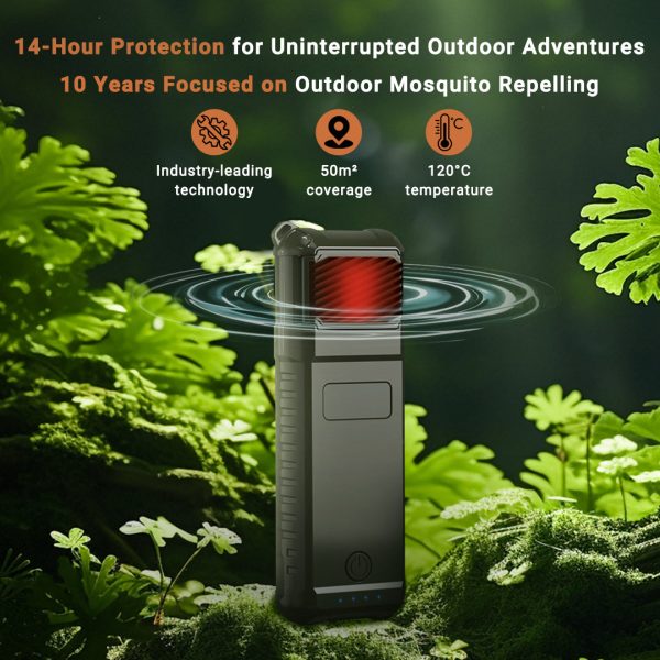 14 hour long battery life electric mosquito repellent 50m簡 coverage cordless bug zapper