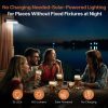 clip on solar motion lights outdoor waterproof security for fence garage camping