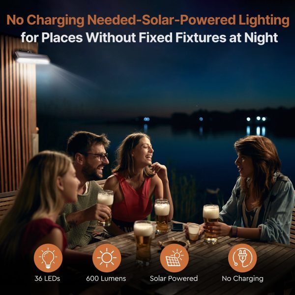 clip on solar motion lights outdoor waterproof security for fence garage camping