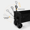 heavy duty collapsible outdoor wagon all terrain folding garden cart with big wheels for camping & beach