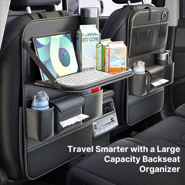backseat organizer with foldable tray table multi pocket storage bag with tablet holder backseat organizer with foldable tray table multi pocket storage bag with tablet holder